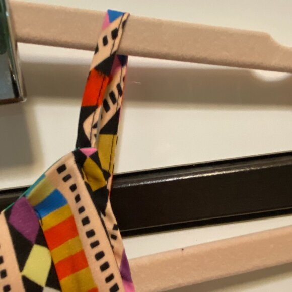 Designer Super Colorful African-Vibe Print Silk Tank with Spagetti Strap - Picture 8 of 16